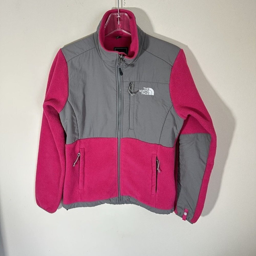 The North Face Womens Denali Full Zip Jacket Fleece Size S Polartec Hot Pink